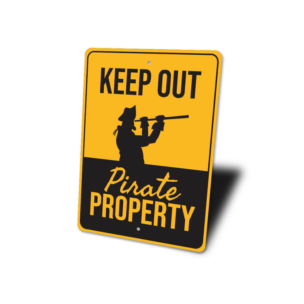 Keep Out Pirate Property Warning Sign