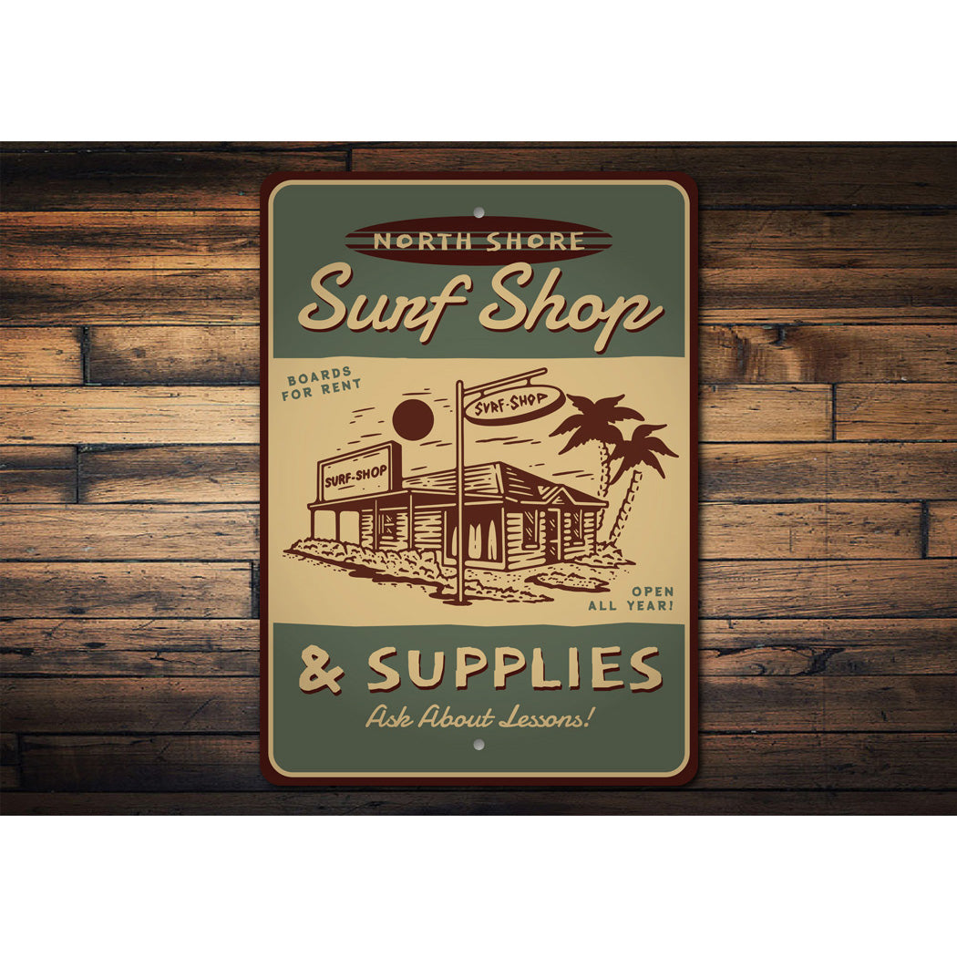 Surf Shop And Supplies Beach Surfing Signs