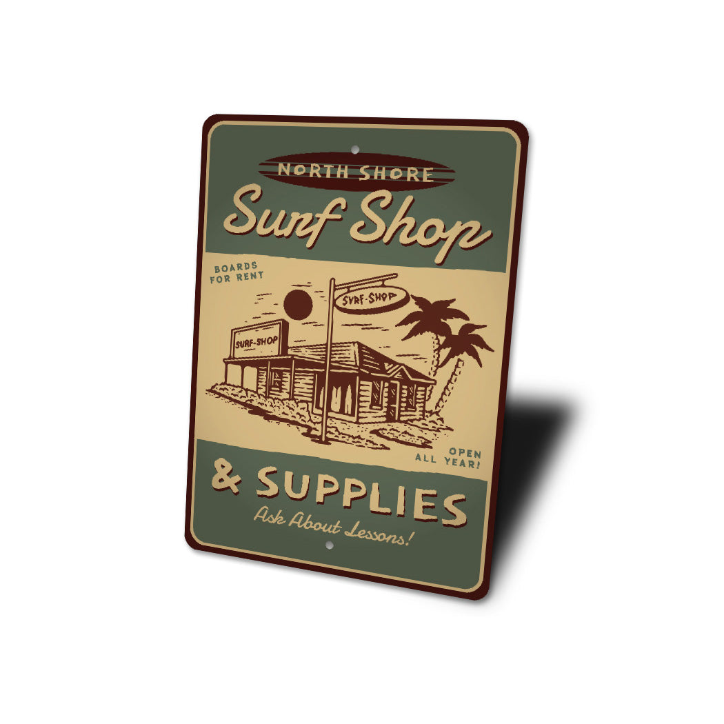Surf Shop And Supplies Beach Surfing Signs