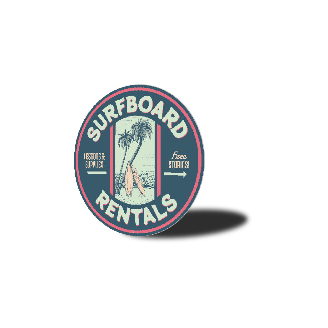 Surfboard Rentals Lessons And Supplies Surfing Sign