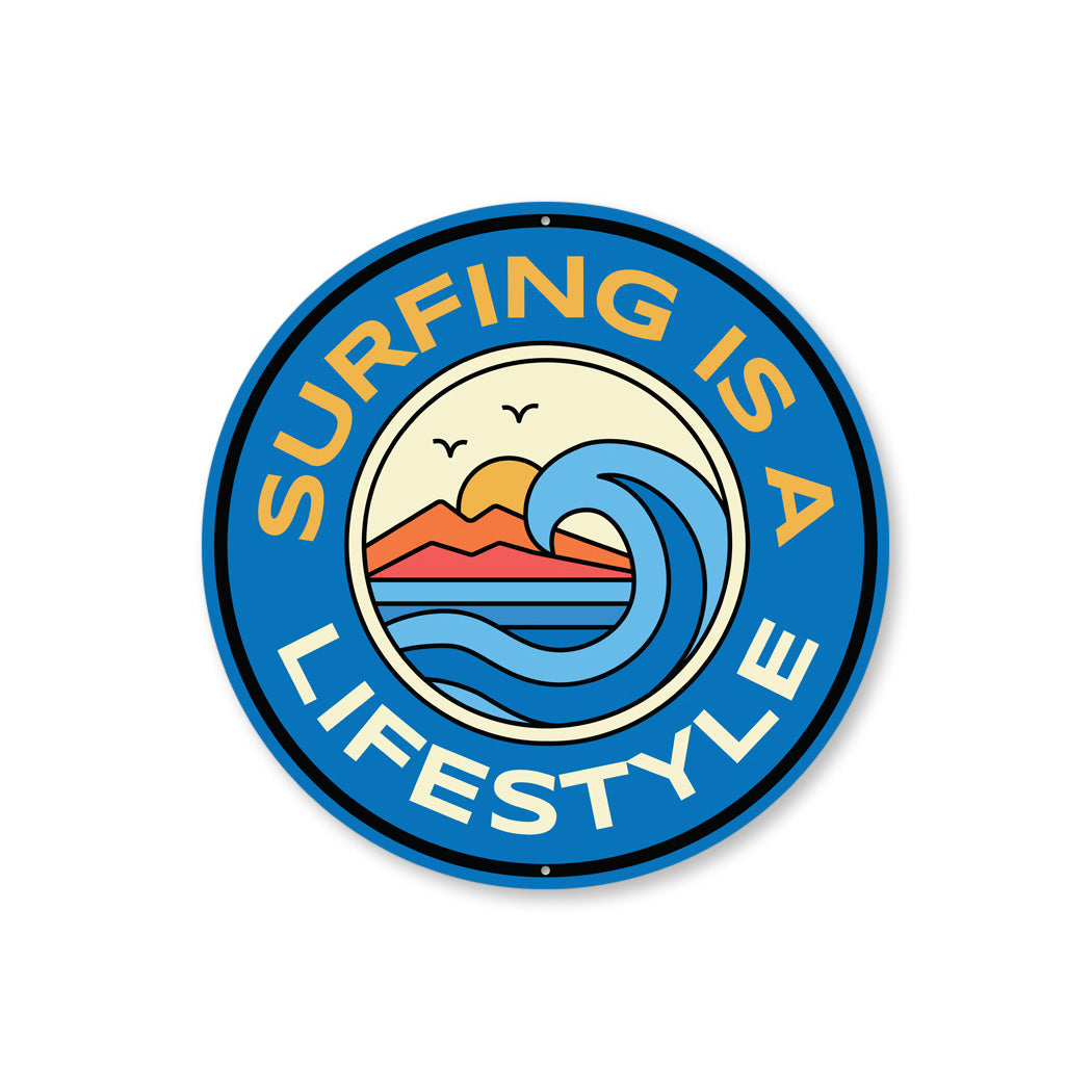 Surfing Is A Lifestyle Beach Surf Sign
