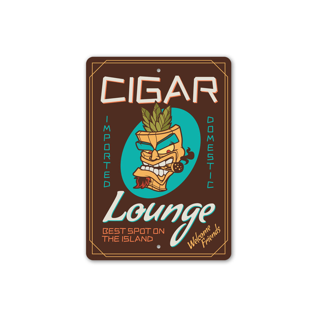 Cigar Lounge Best Spot In The Island Tiki Sign
