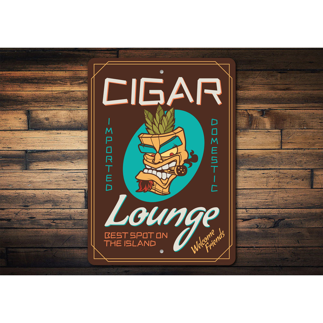 Cigar Lounge Best Spot In The Island Tiki Sign