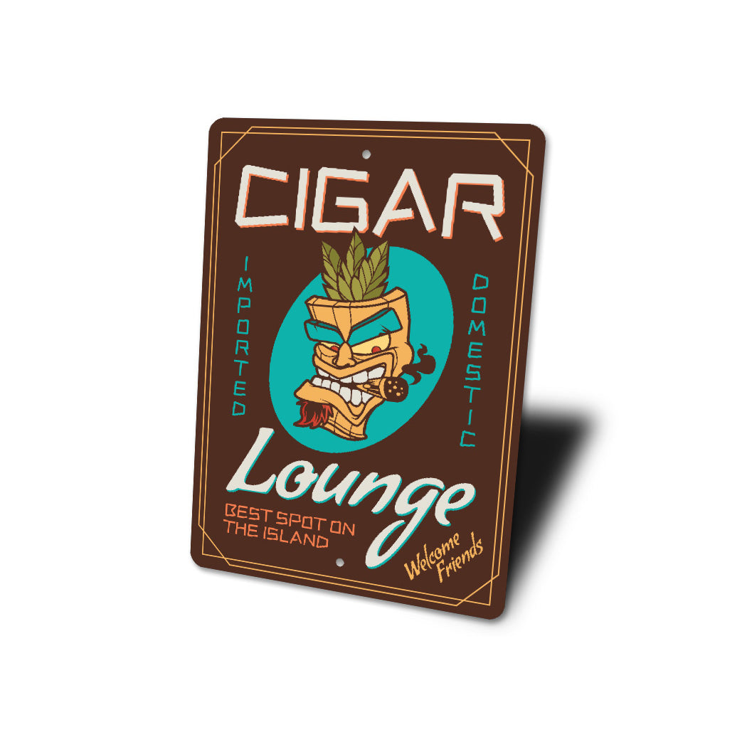 Cigar Lounge Best Spot In The Island Tiki Sign