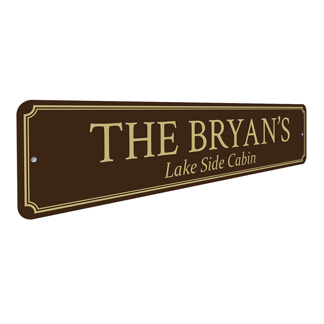 Lakeside cabin Sign