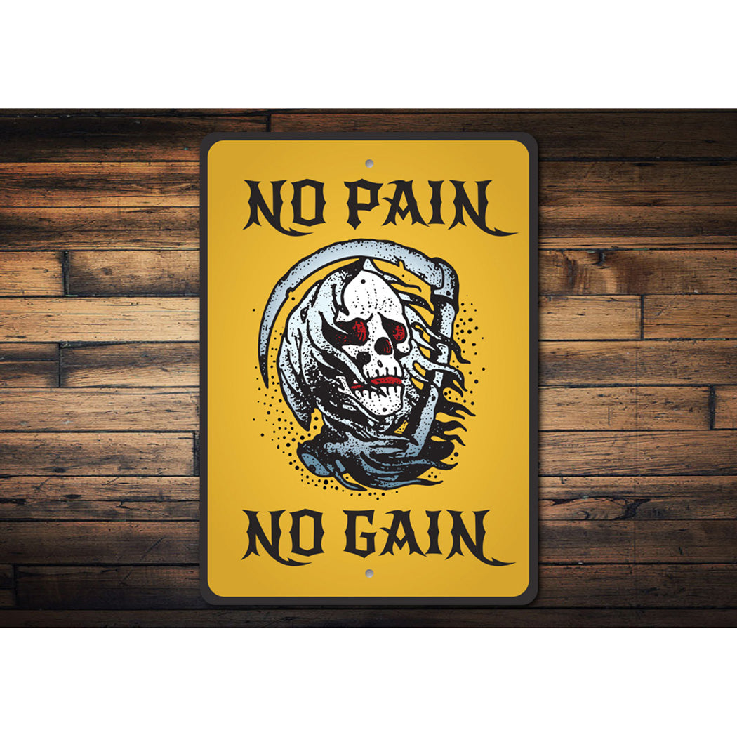 No Pain No Gain Tattoo Sign