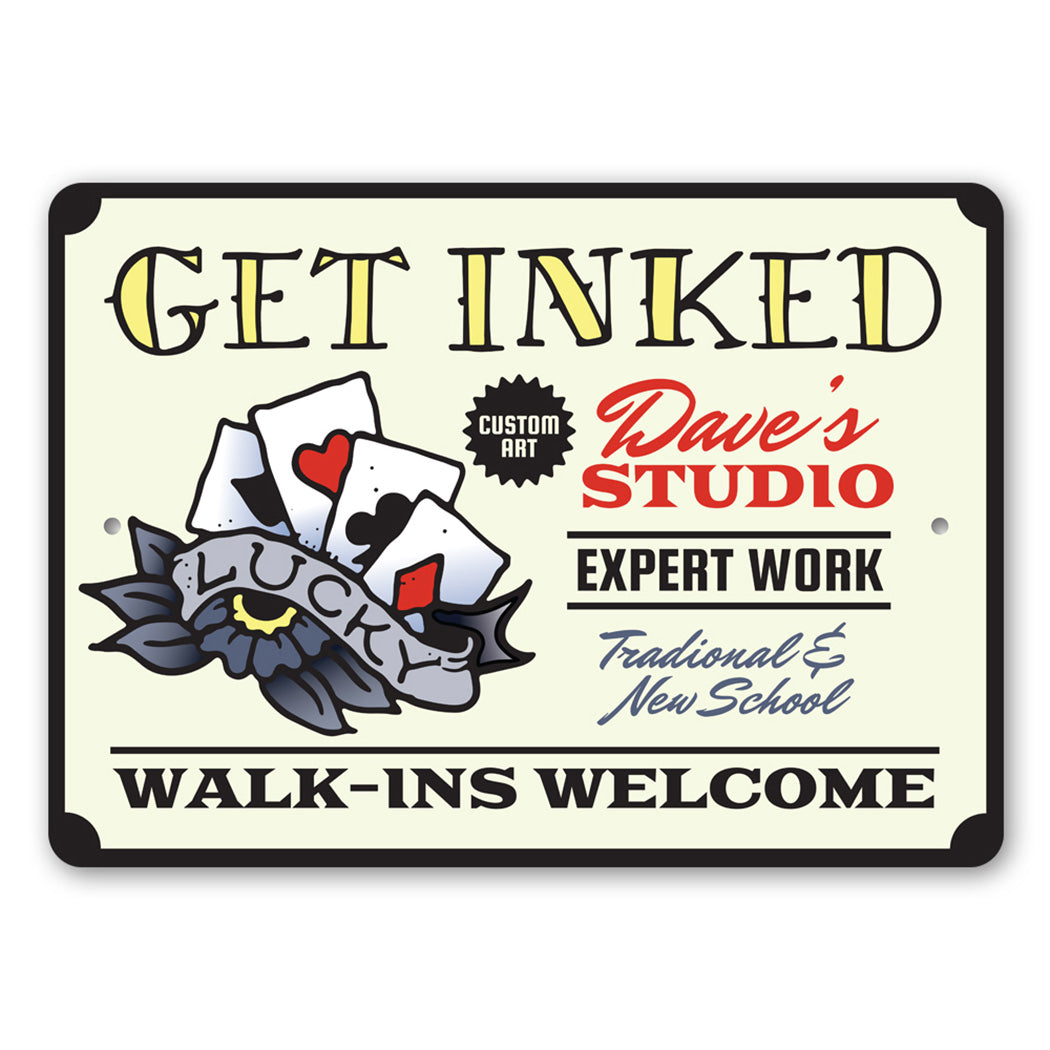 Get Inked Tattoo Sign