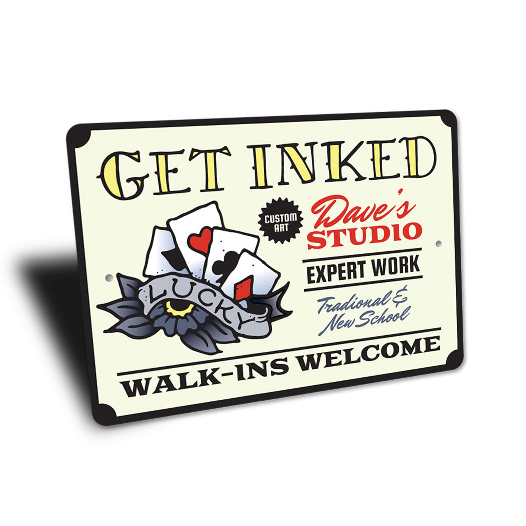 Get Inked Tattoo Sign