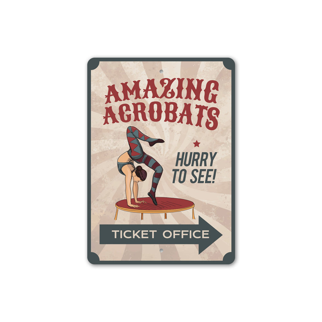 Acrobat Circus Metal Sign