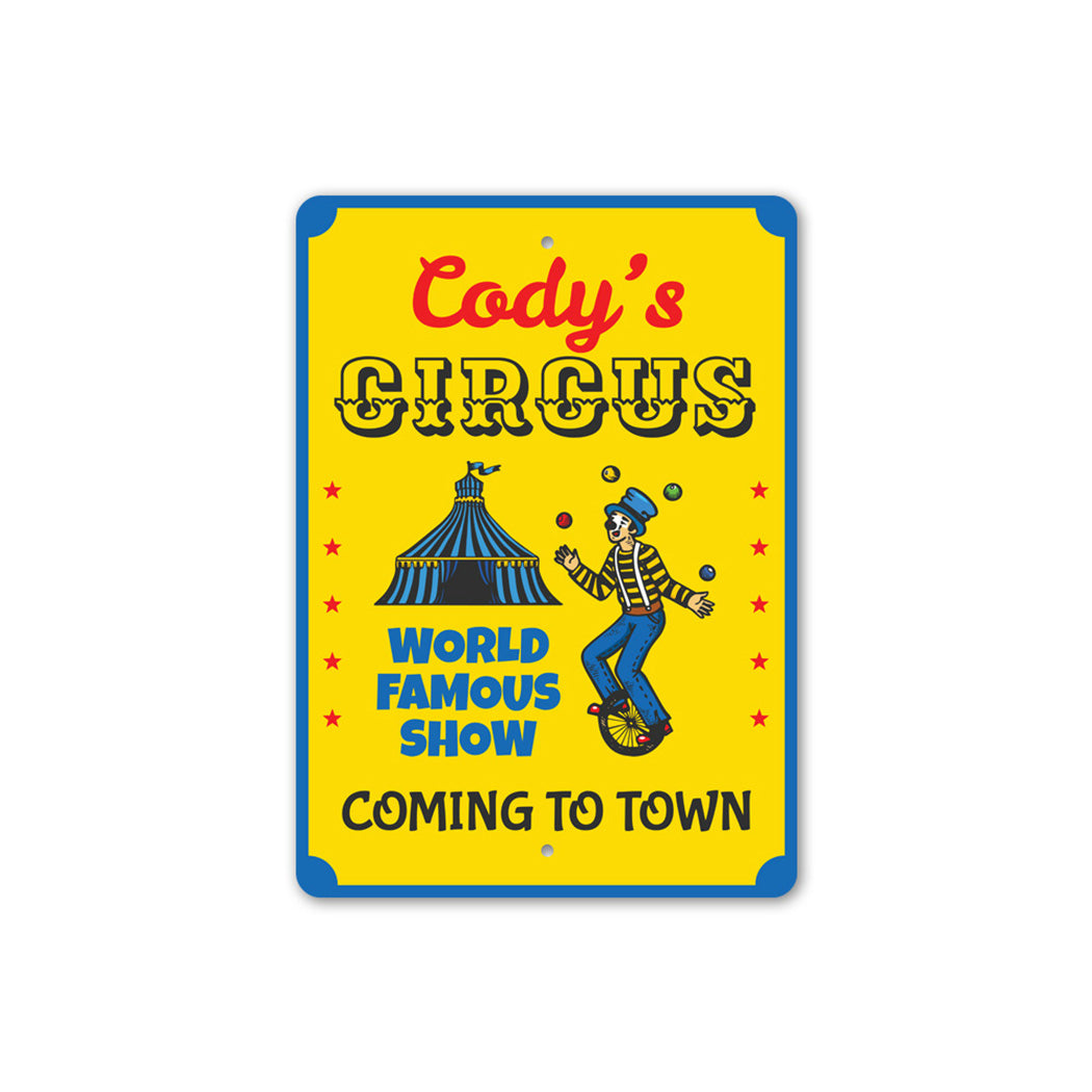 World Famous Circus Metal Sign