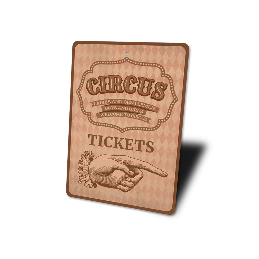 Circus Tickets Sign