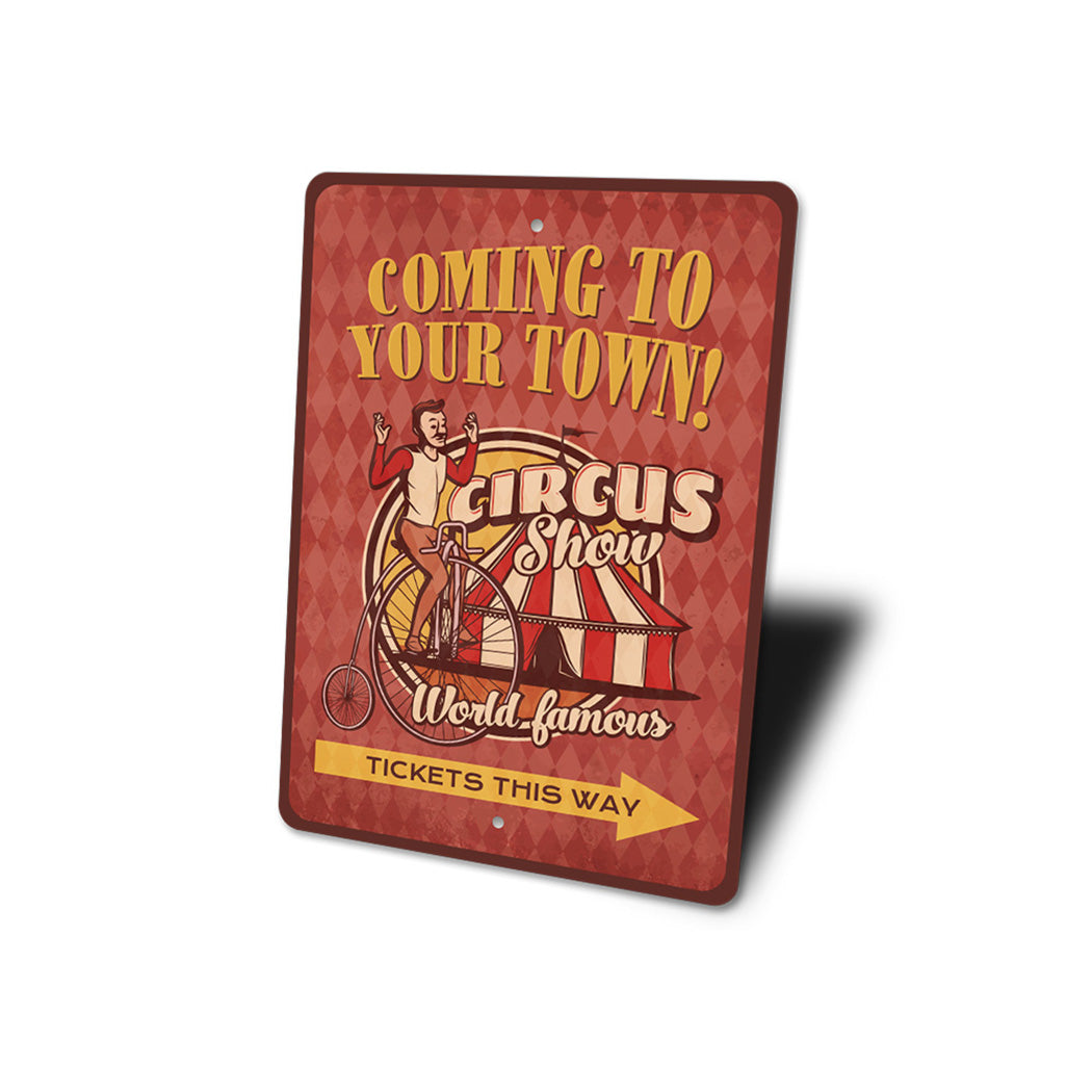 Circus Tickets This Way Sign
