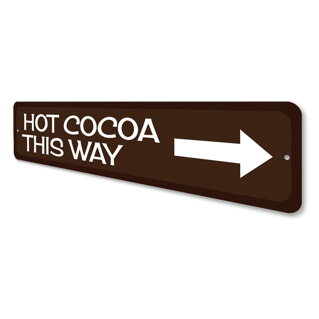 Hot Cocoa Arrow Sign
