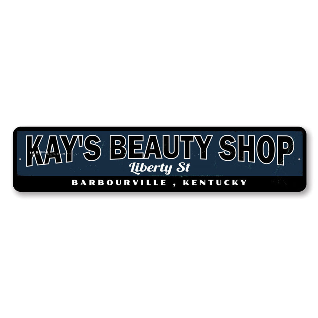 Beauty Shop City State Sign