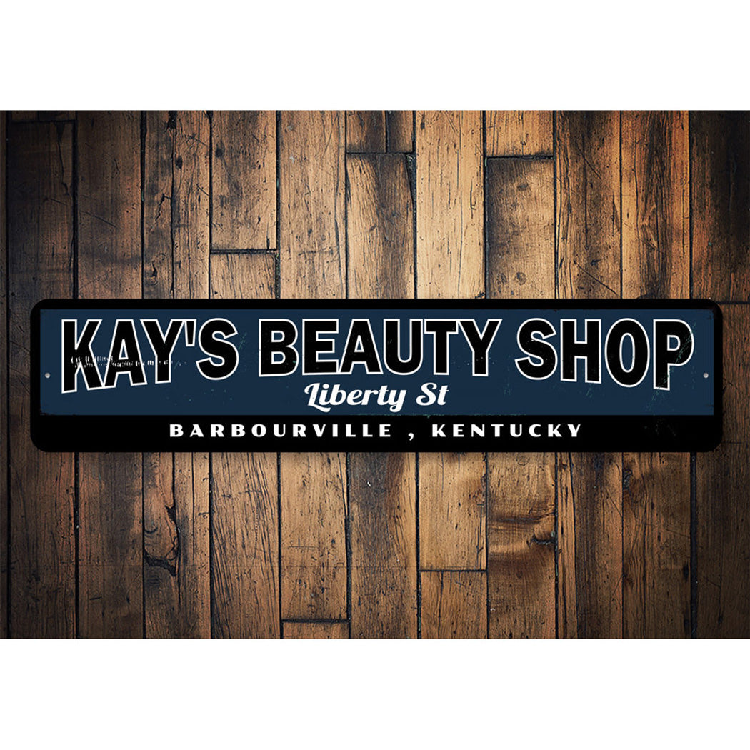 Beauty Shop City State Sign
