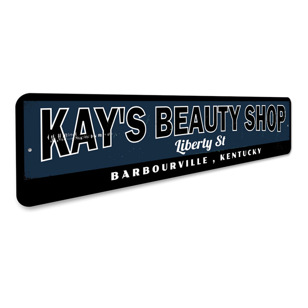 Beauty Shop City State Sign