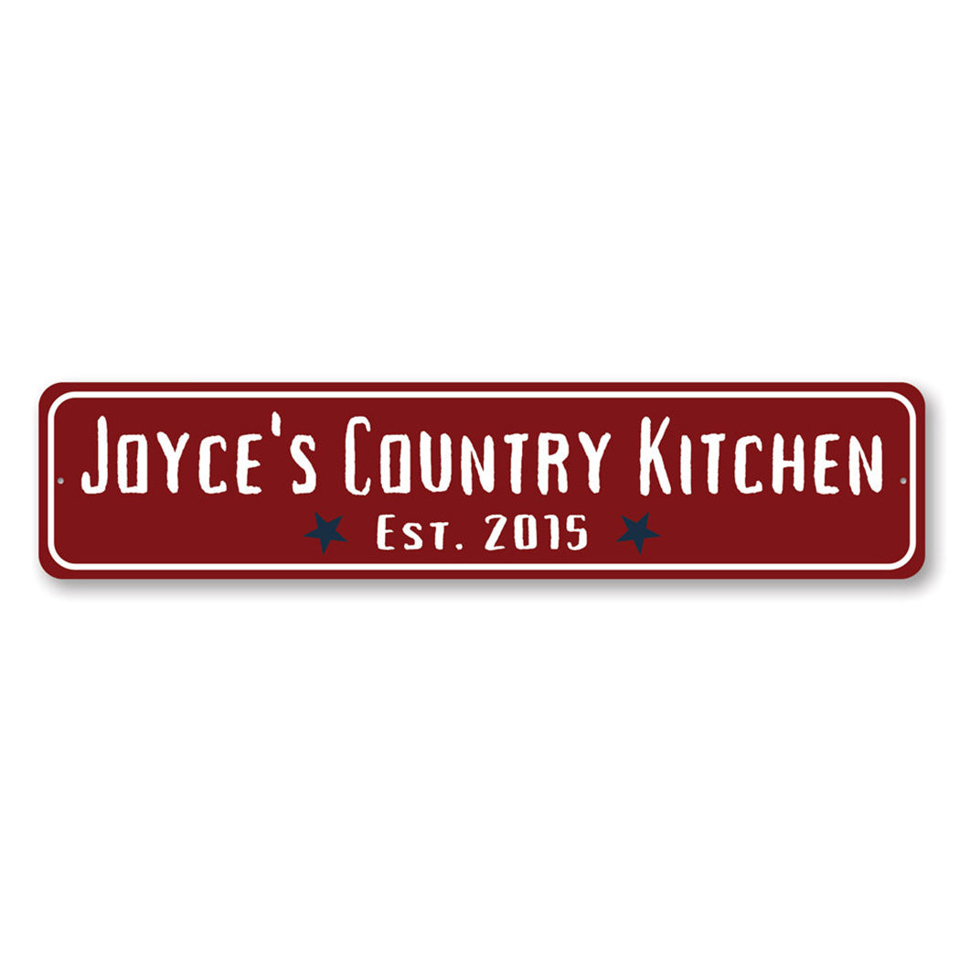 Personalized Country Kitchen Established Year Sign