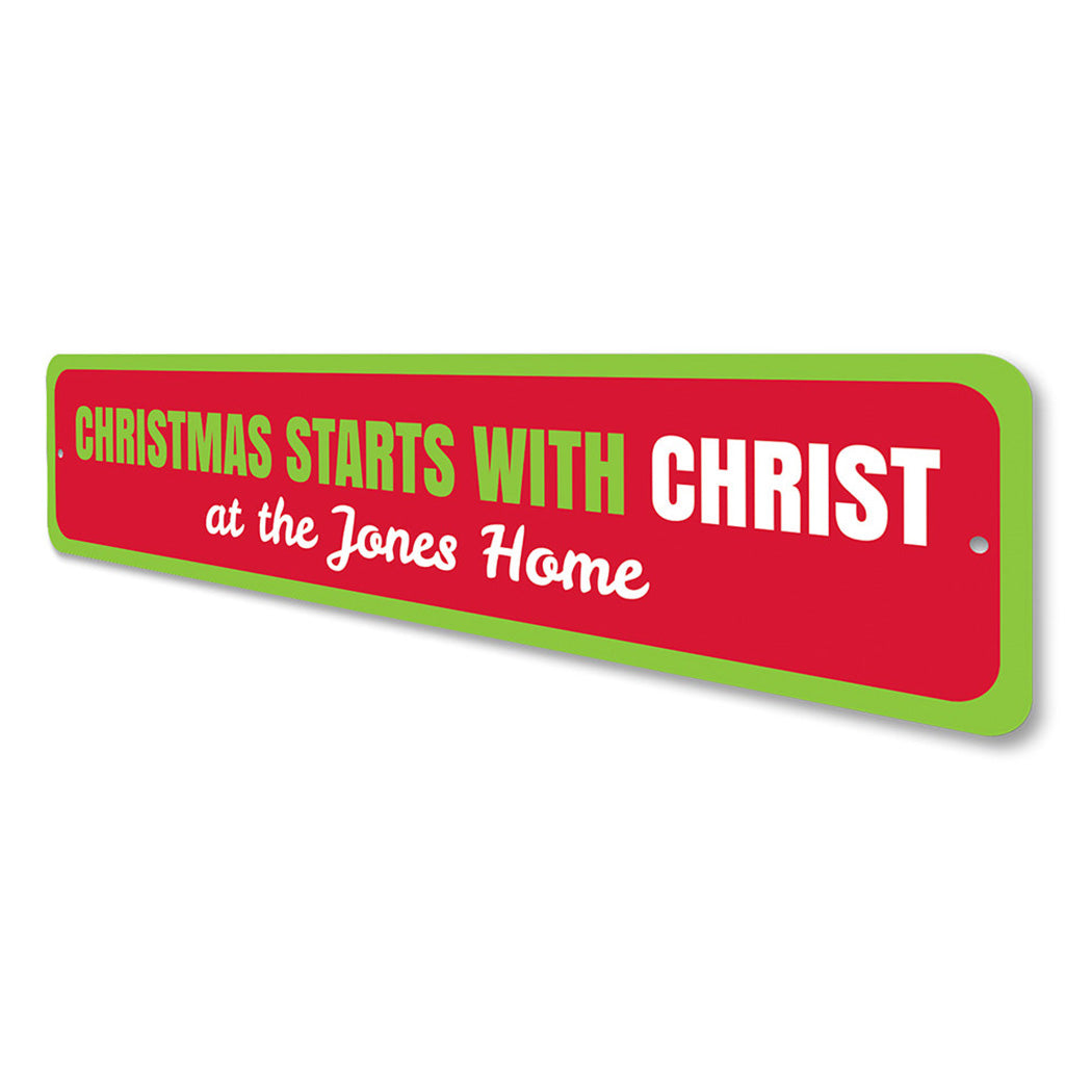 Christmas Starts With Christ Sign