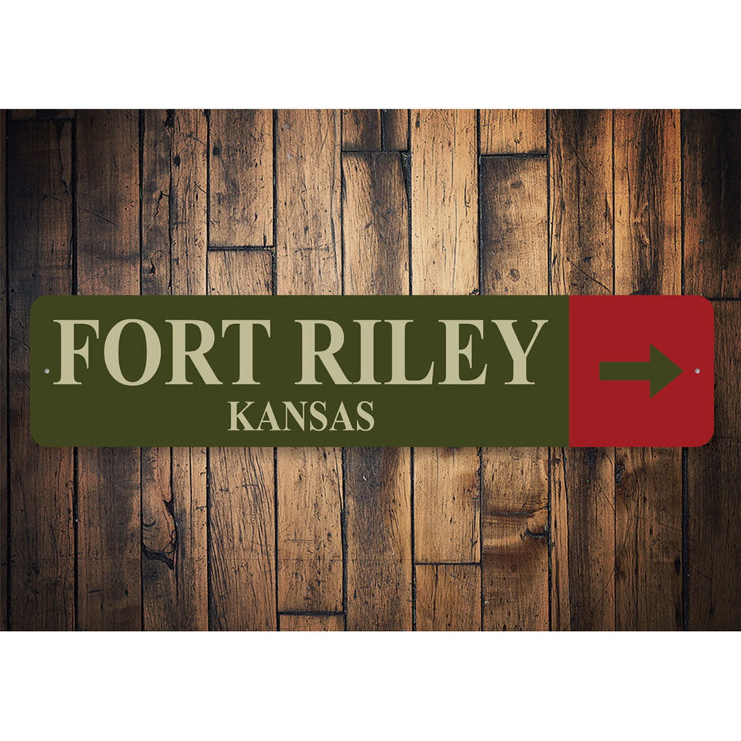 Fort Riley Kansas Custom Arrow Sign