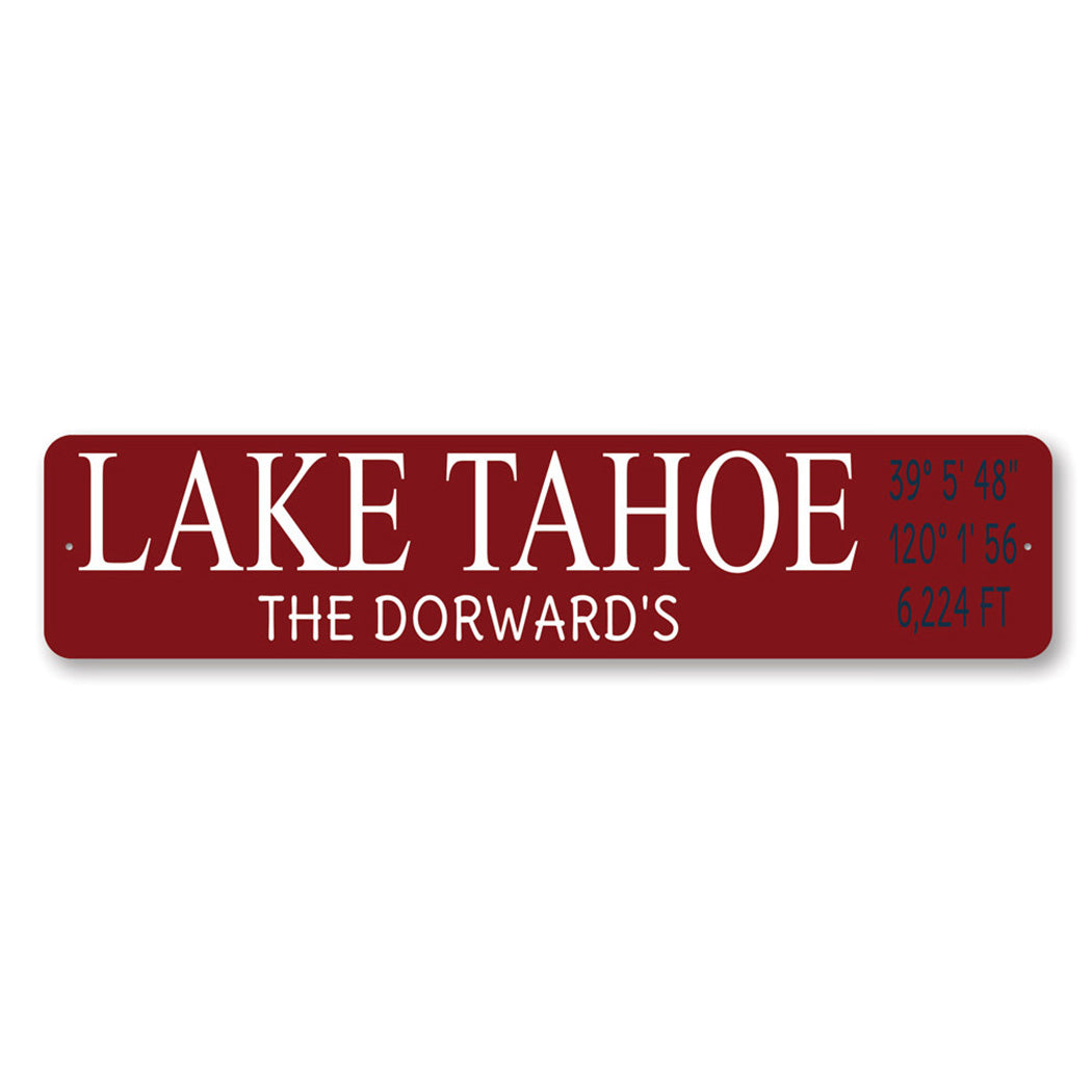 Lake Tahoe Custom Family Sign