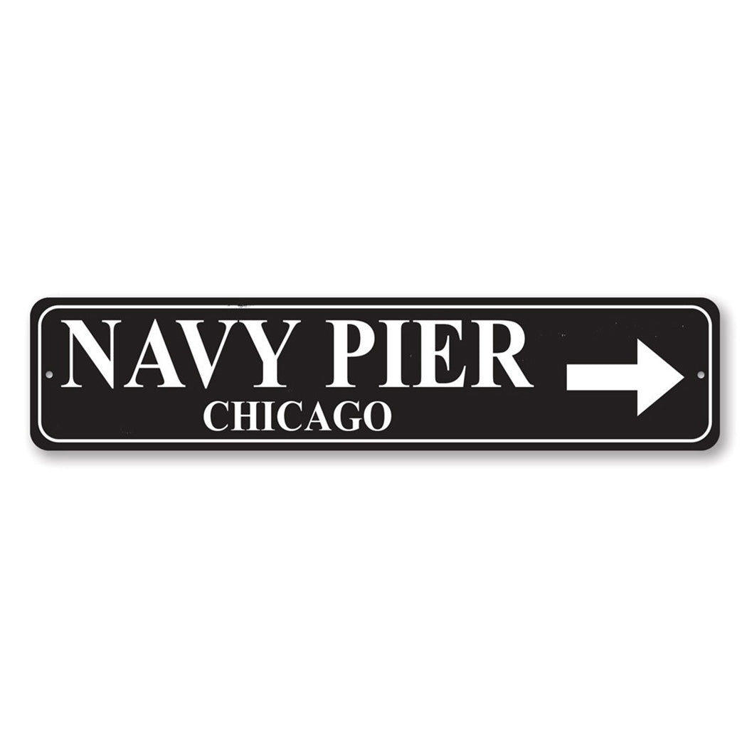 Navy Pier Chicago Arrow Sign
