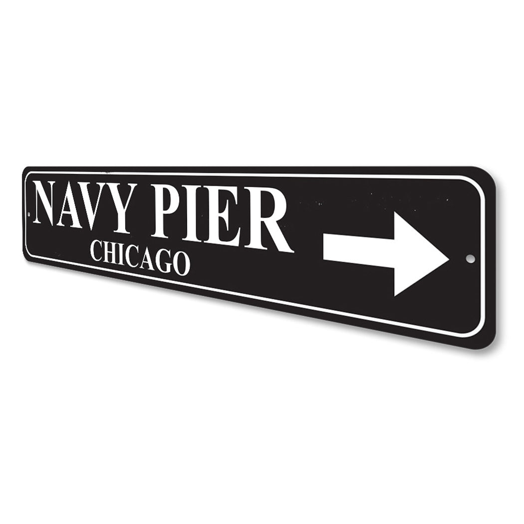 Navy Pier Chicago Arrow Sign