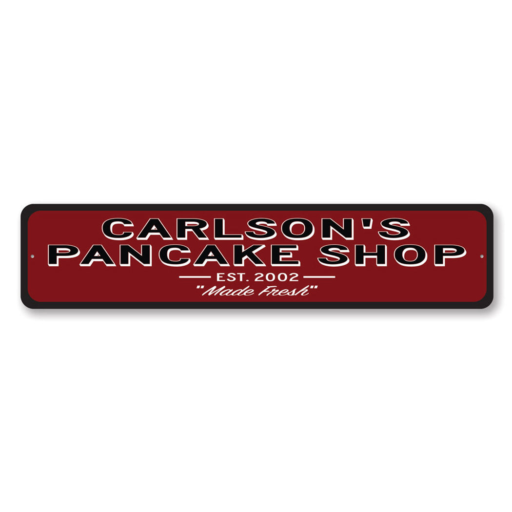 Pancake Est Shop Sign