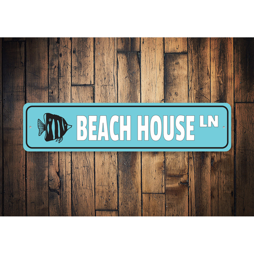 Beach House Street Sign