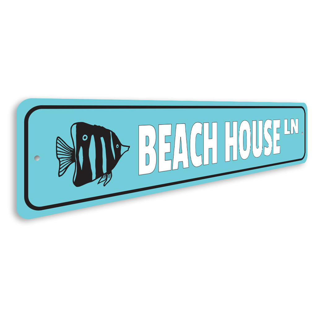 Beach House Street Sign