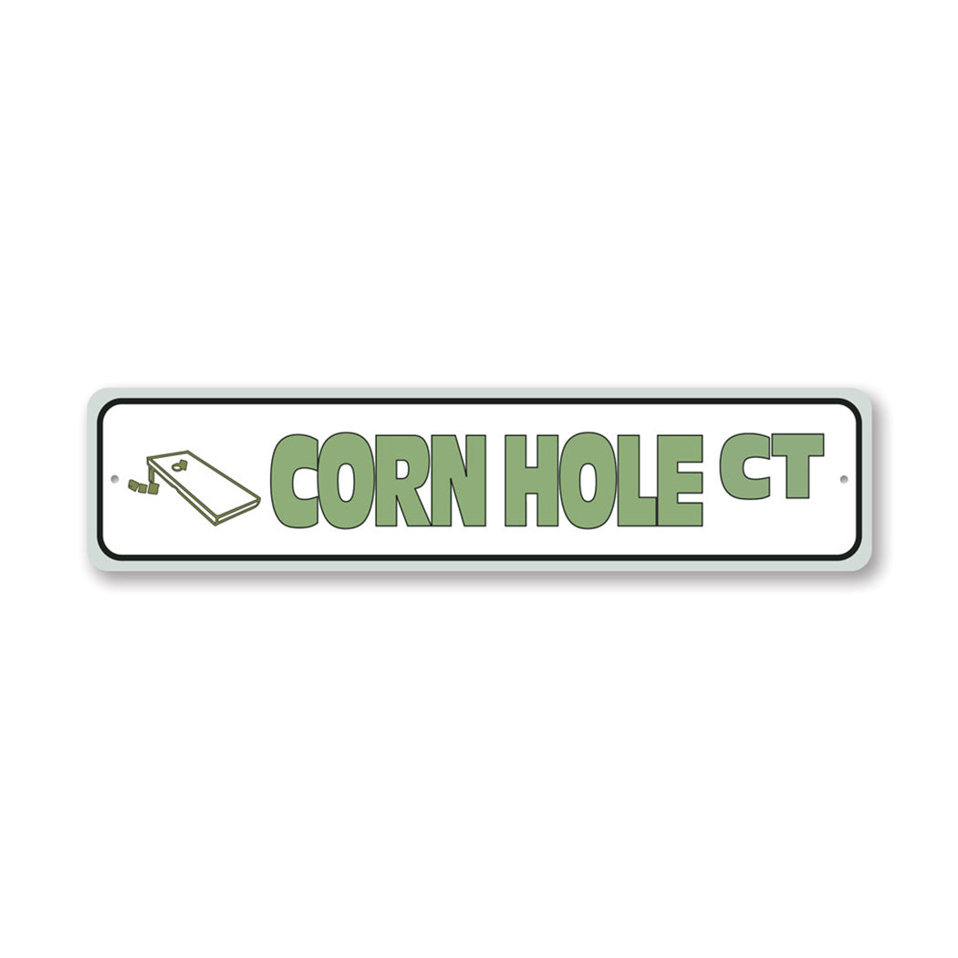 Corn Hole Street Metal Sign