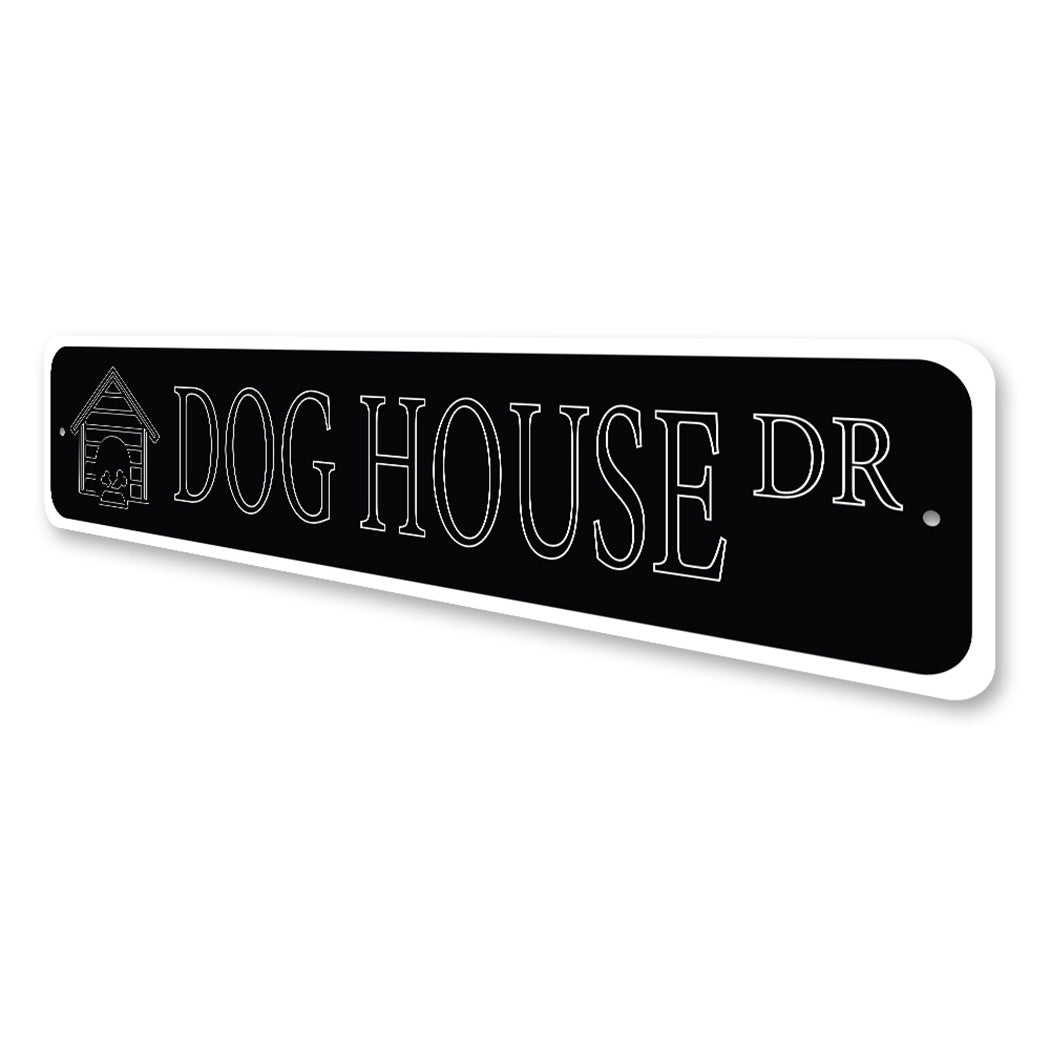 Dog Street Metal Sign