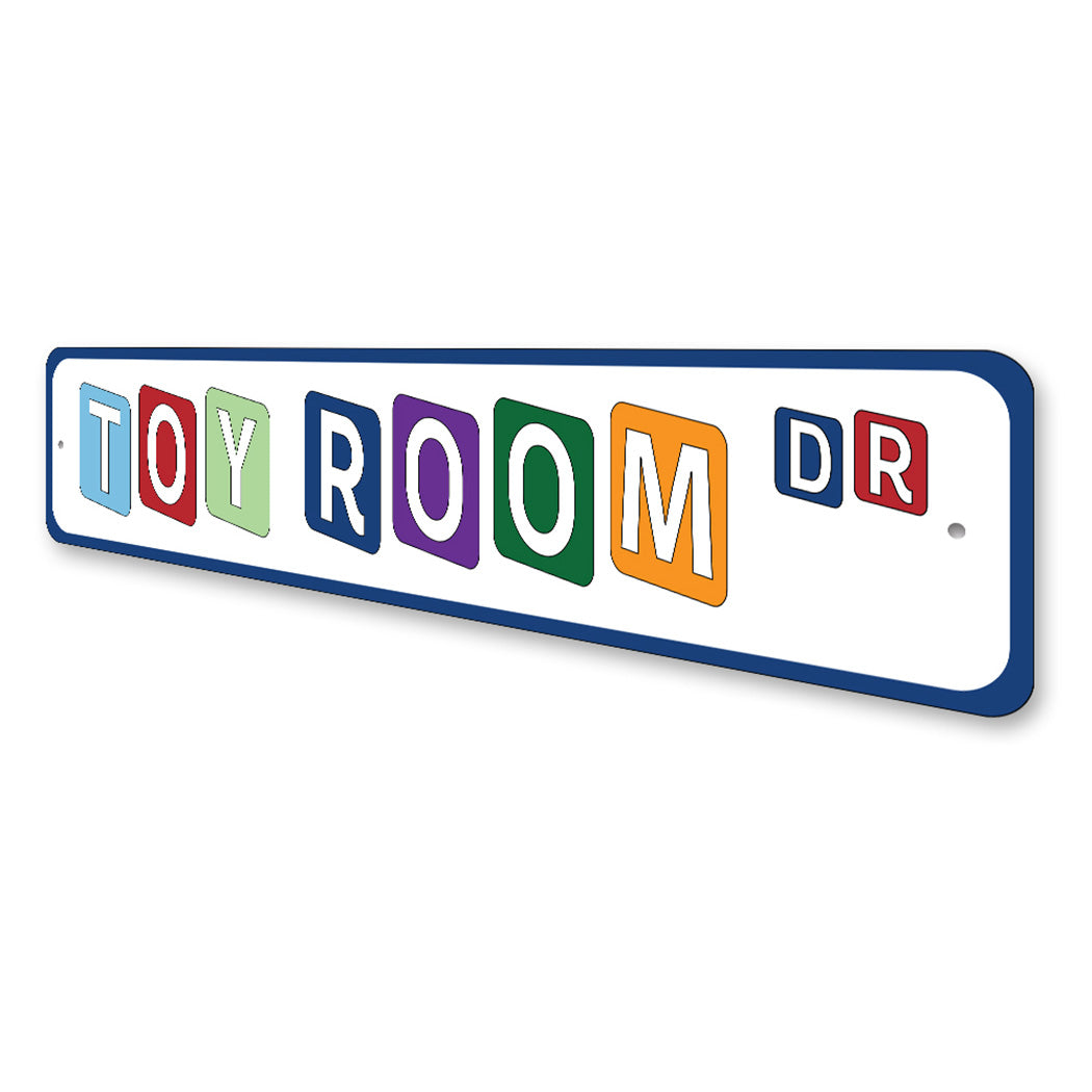 Toy Room Street Metal Sign