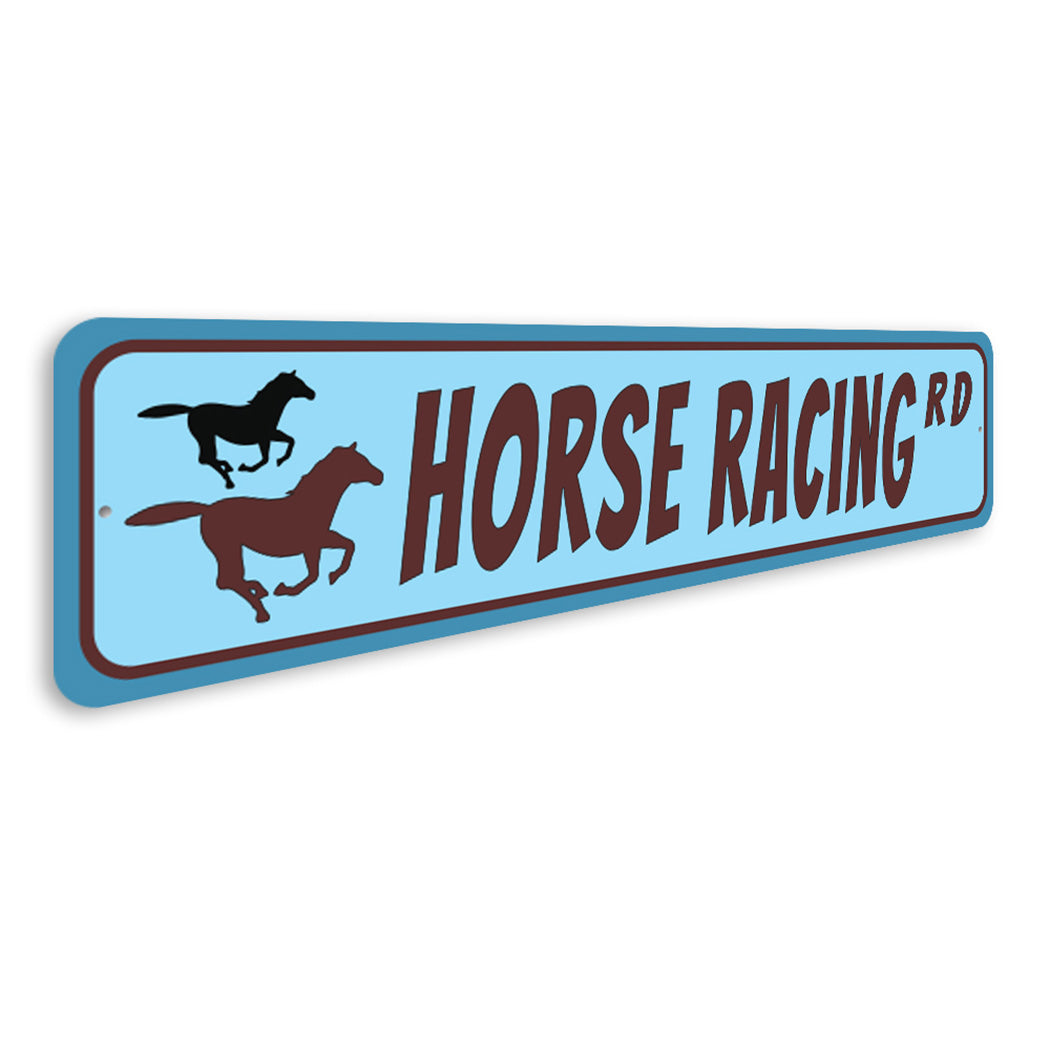 Horse Racing Street Sign