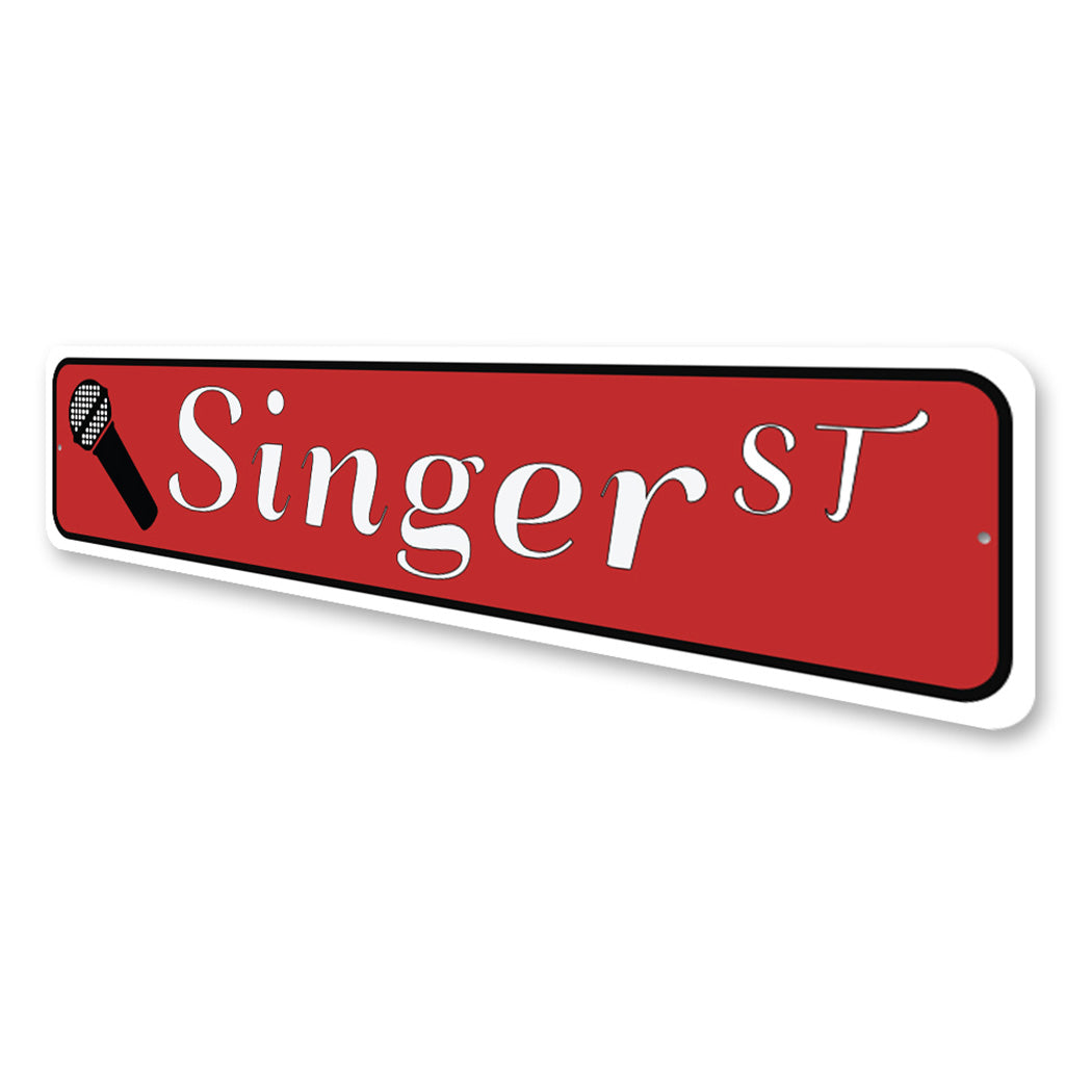 Singer Street Sign