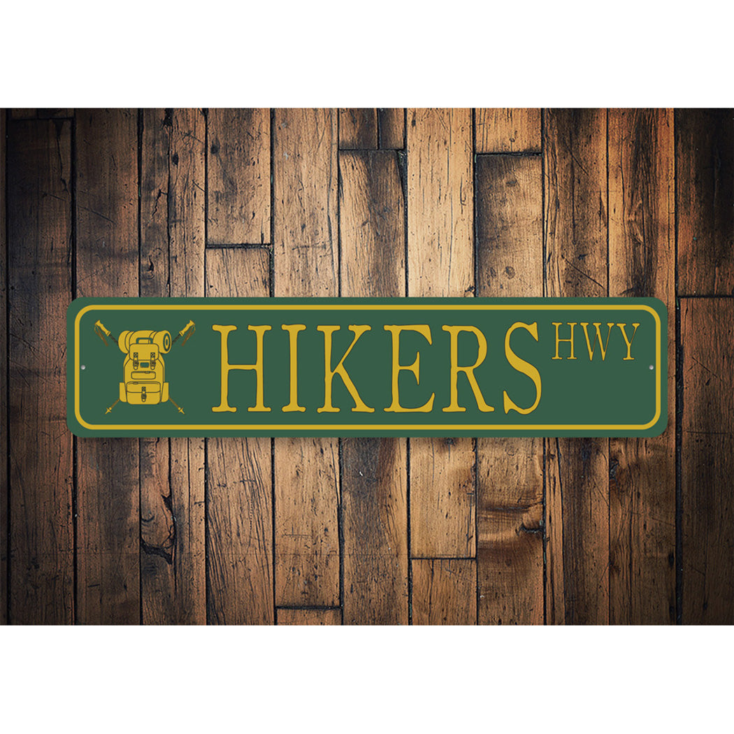 Hiker Street Sign