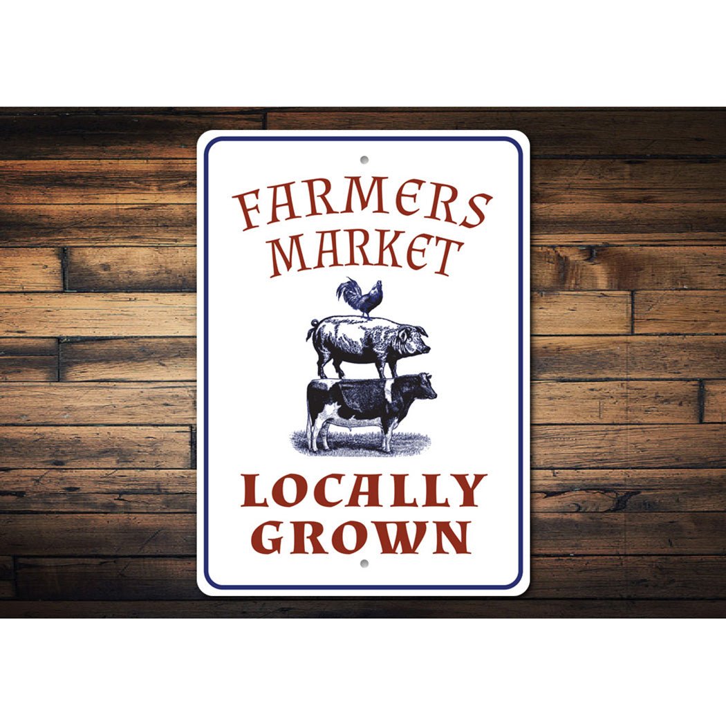 Locally Grown Farmer's Market Sign