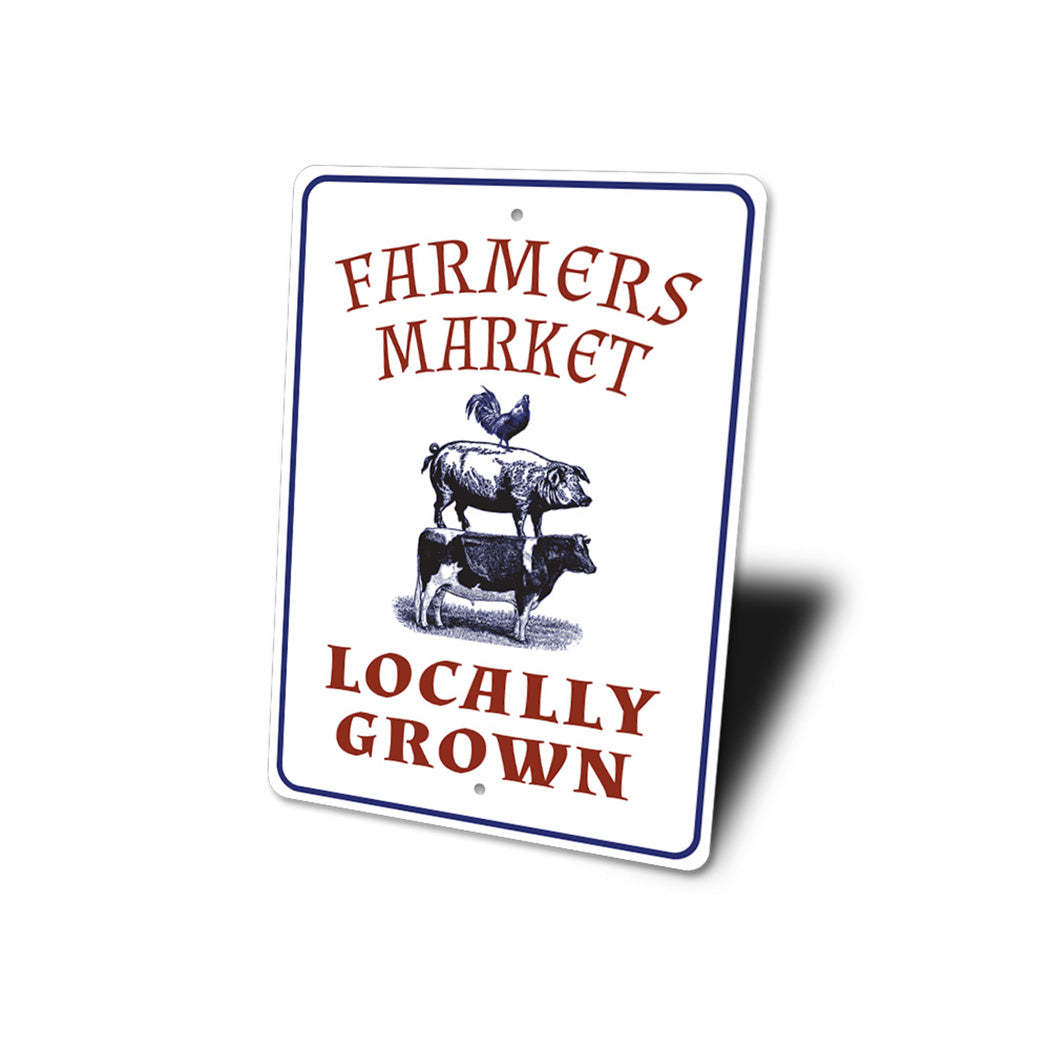 Locally Grown Farmer's Market Sign