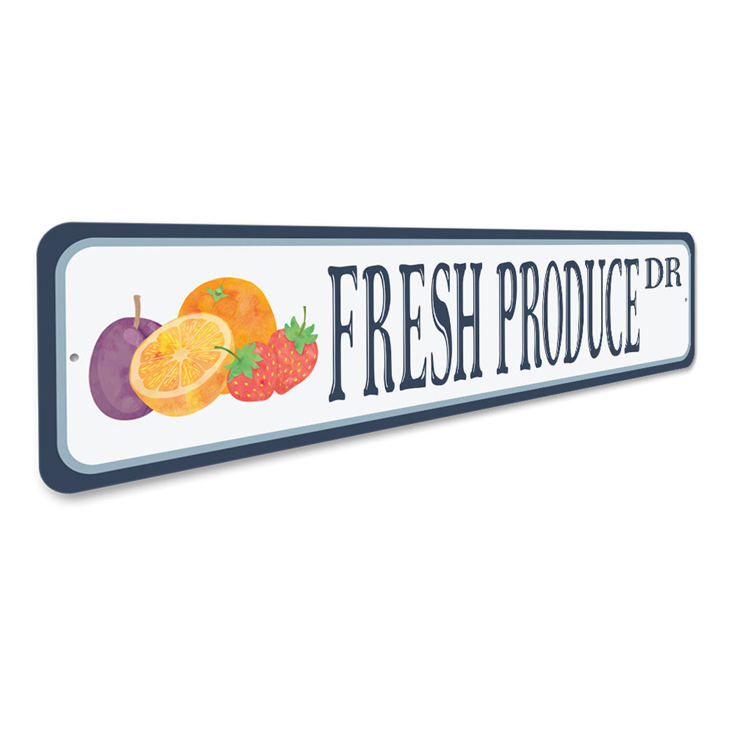 Fresh Produce Street Sign