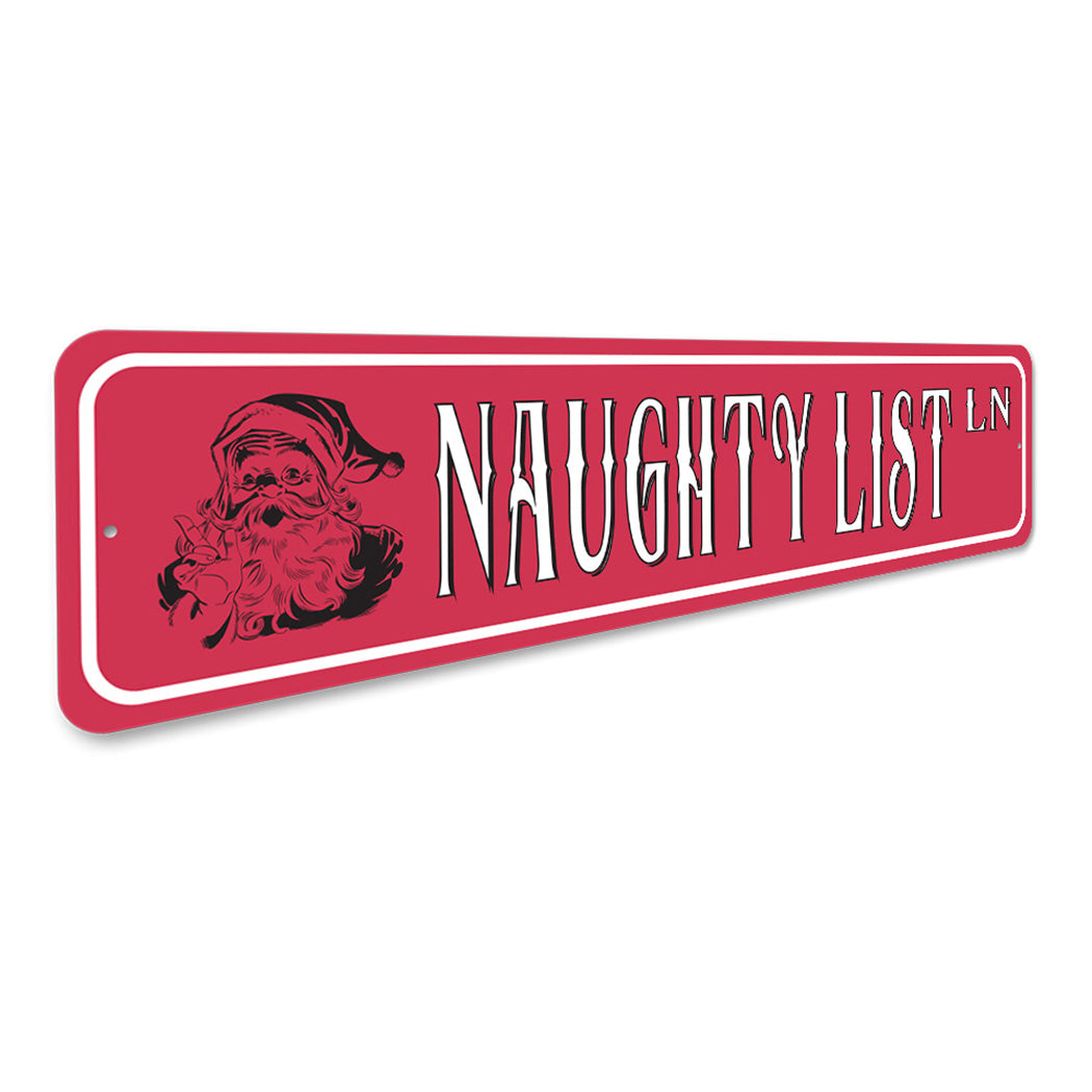 Naughty List Street Sign
