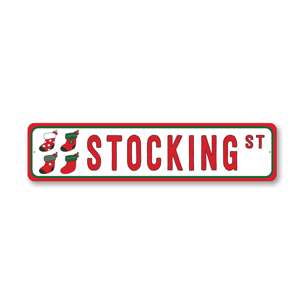Stocking Street Metal Sign