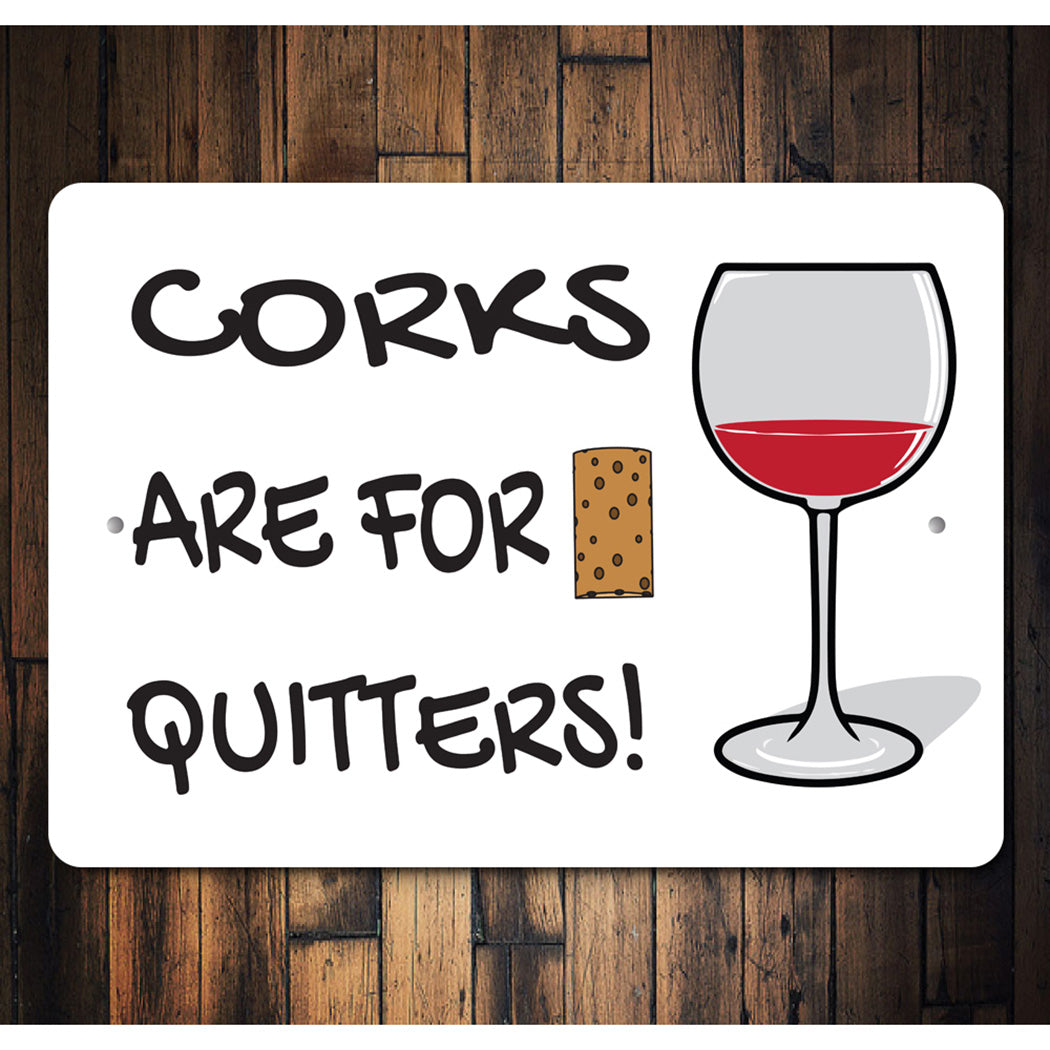 Corks are For Quitters Wine Sign