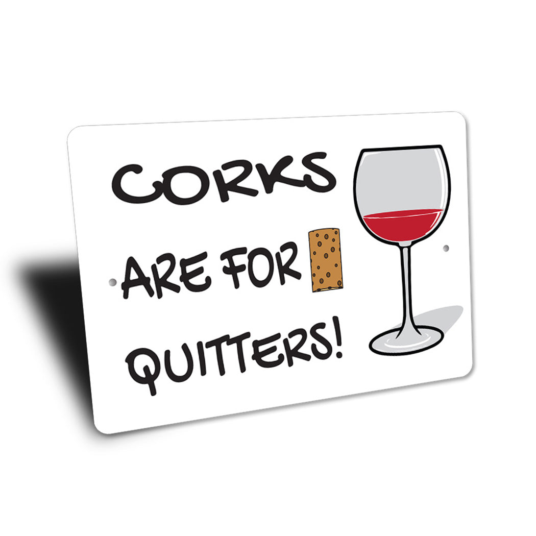 Corks are For Quitters Wine Sign
