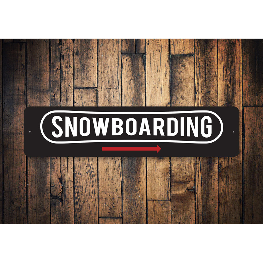 Snowboarding Arrow Sign