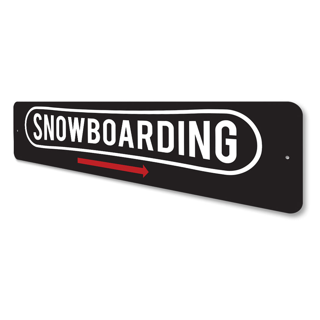 Snowboarding Arrow Sign