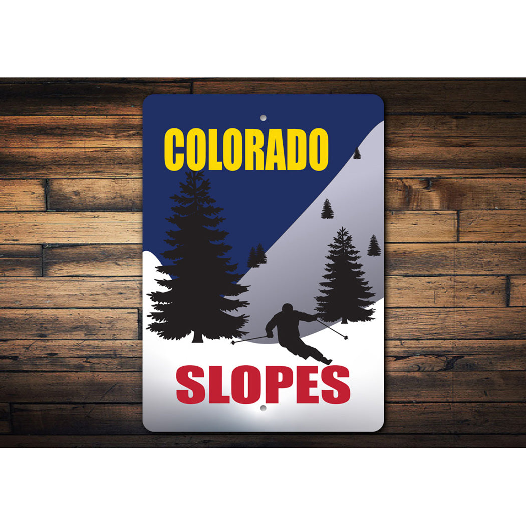Colorado Slopes Ski Lodge Sign