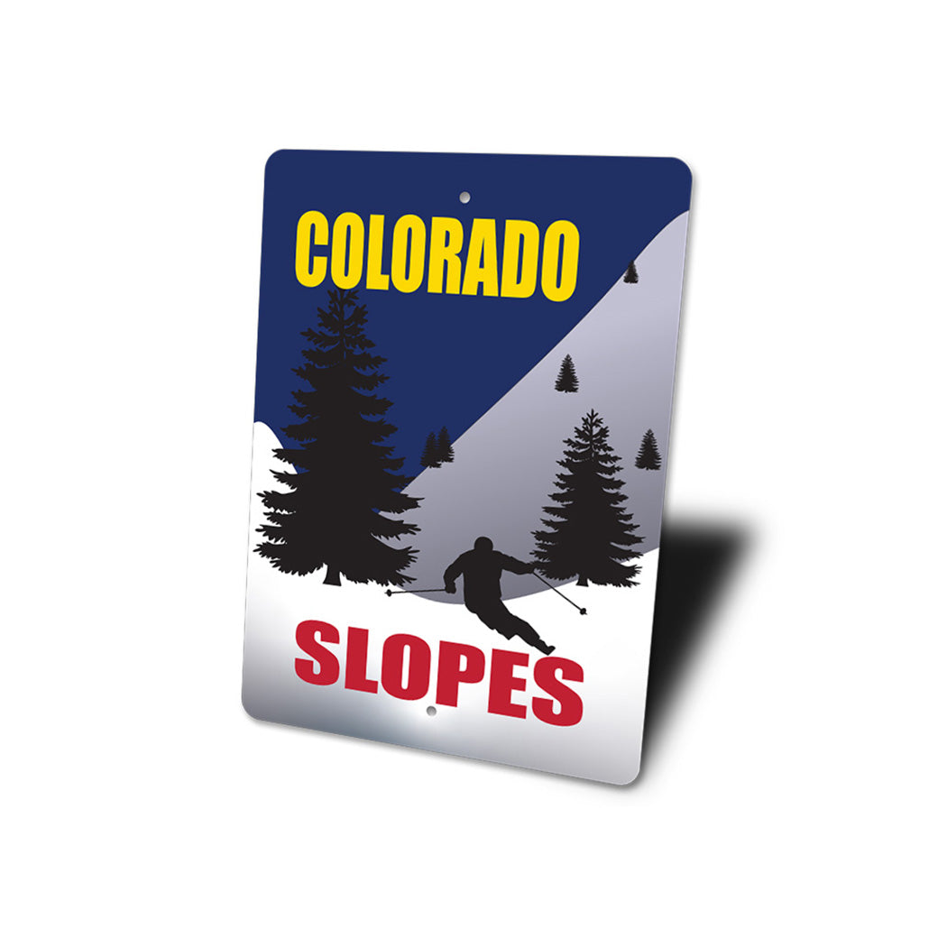 Colorado Slopes Ski Lodge Sign