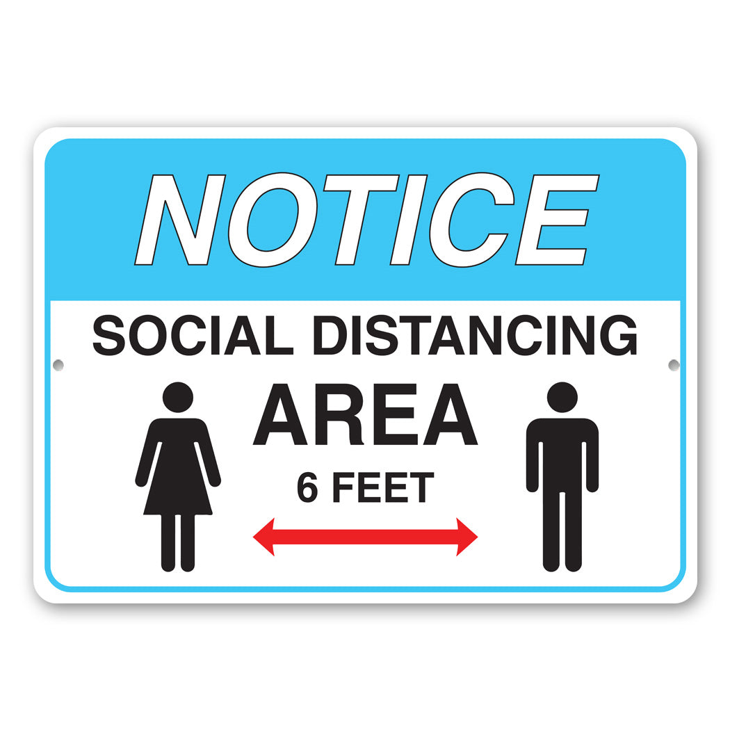 Notice Social Distancing Sign