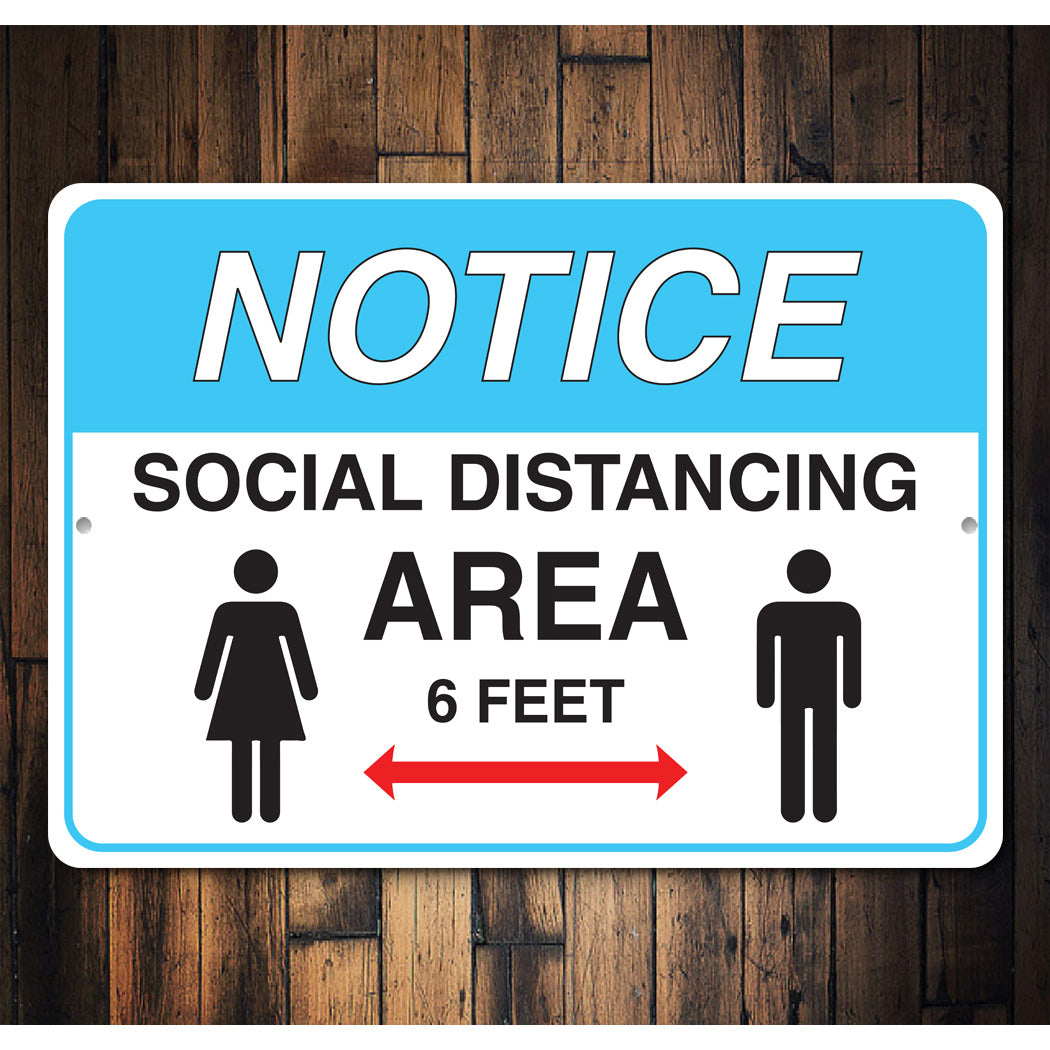 Notice Social Distancing Sign