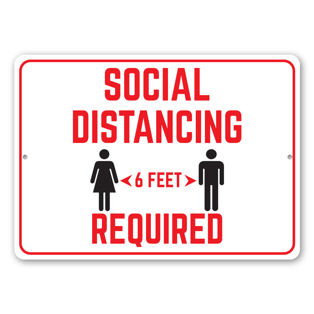 Social Distance Required Sign