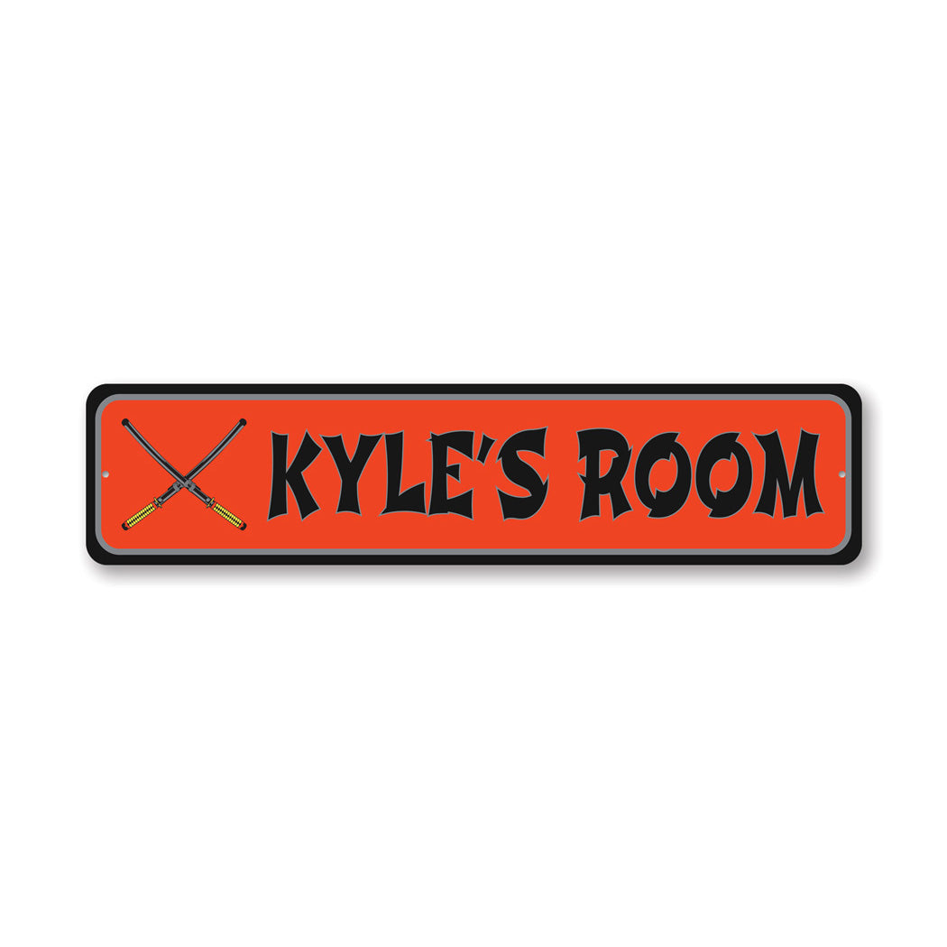 Kid Ninja Room Metal Sign